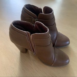 Brown Lauren Conrad Booties. Only worn a few times. Size 8.5